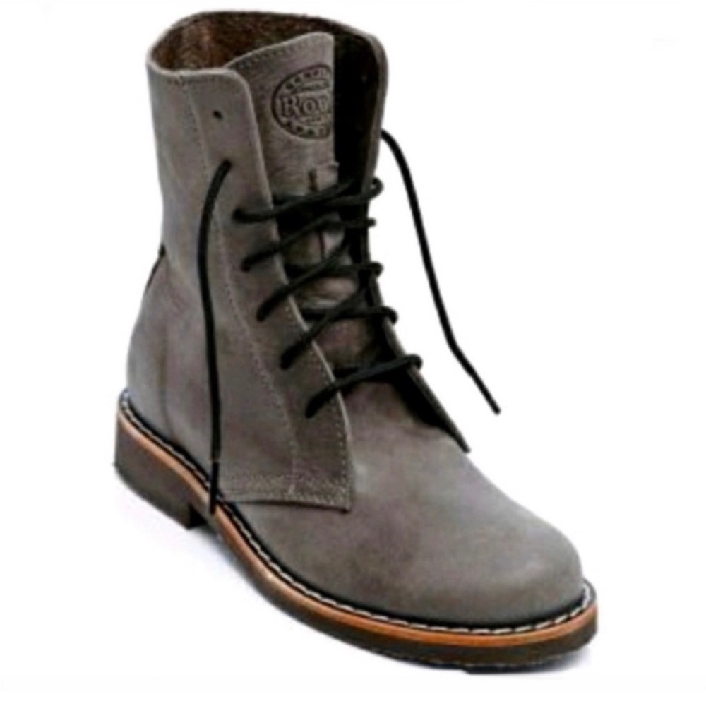 Gently Used Roots Leather Tribal Lace-Up Combat Boots